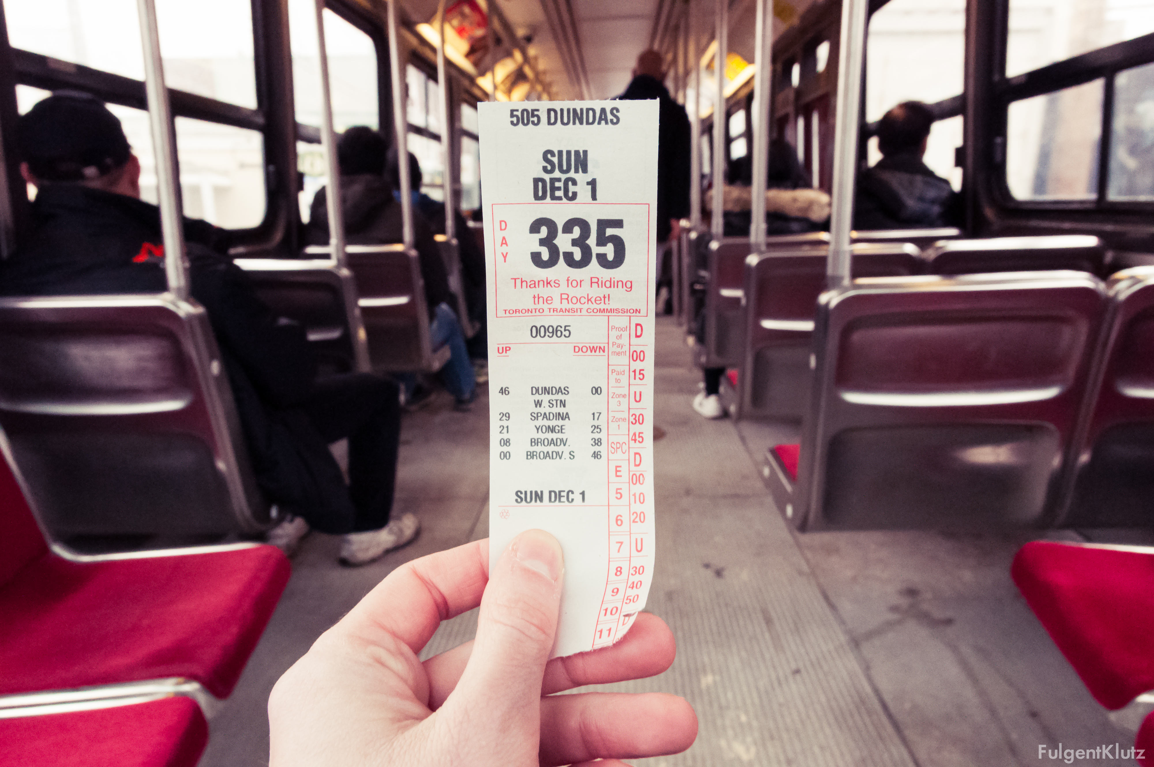 TTC Streetcar Transfer