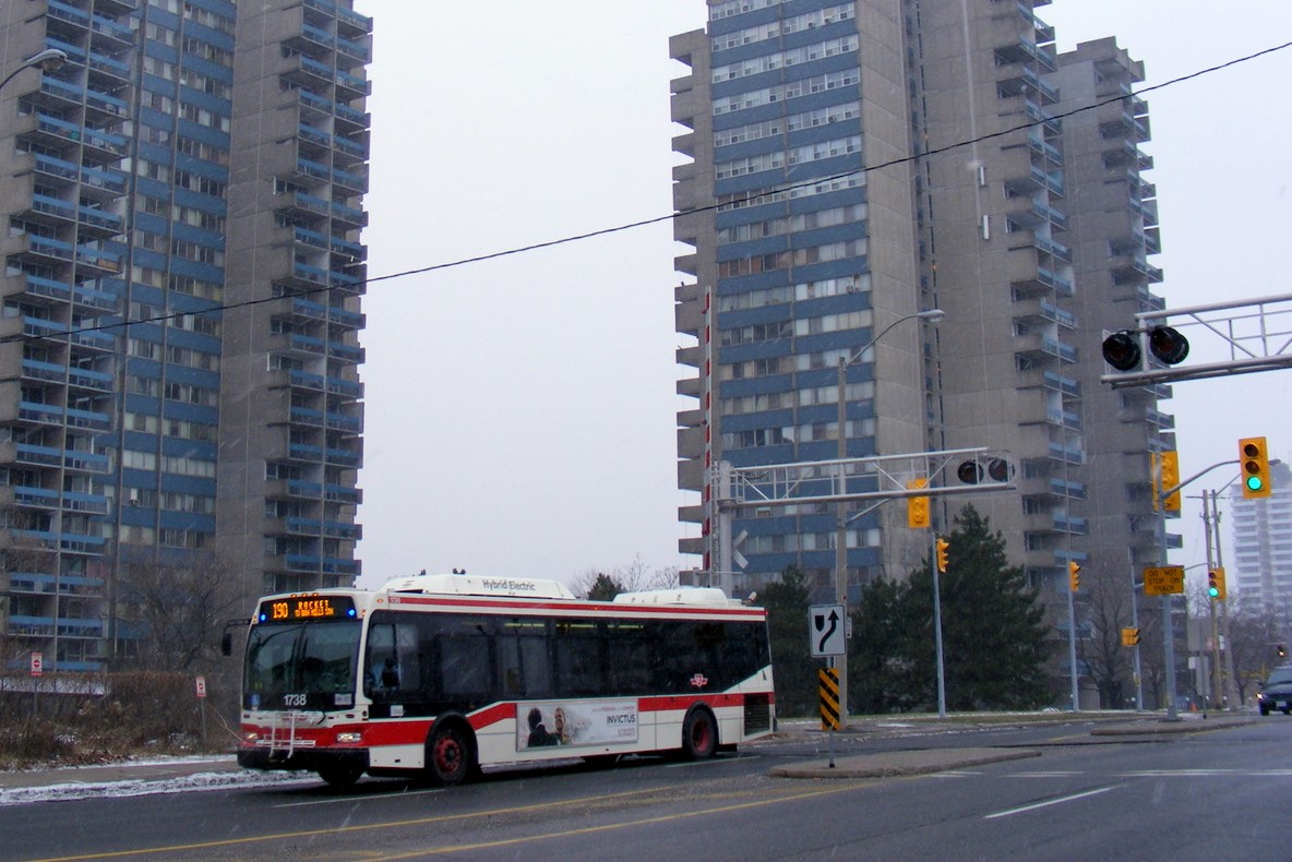 TTC Bus Crossing Railway Crossing