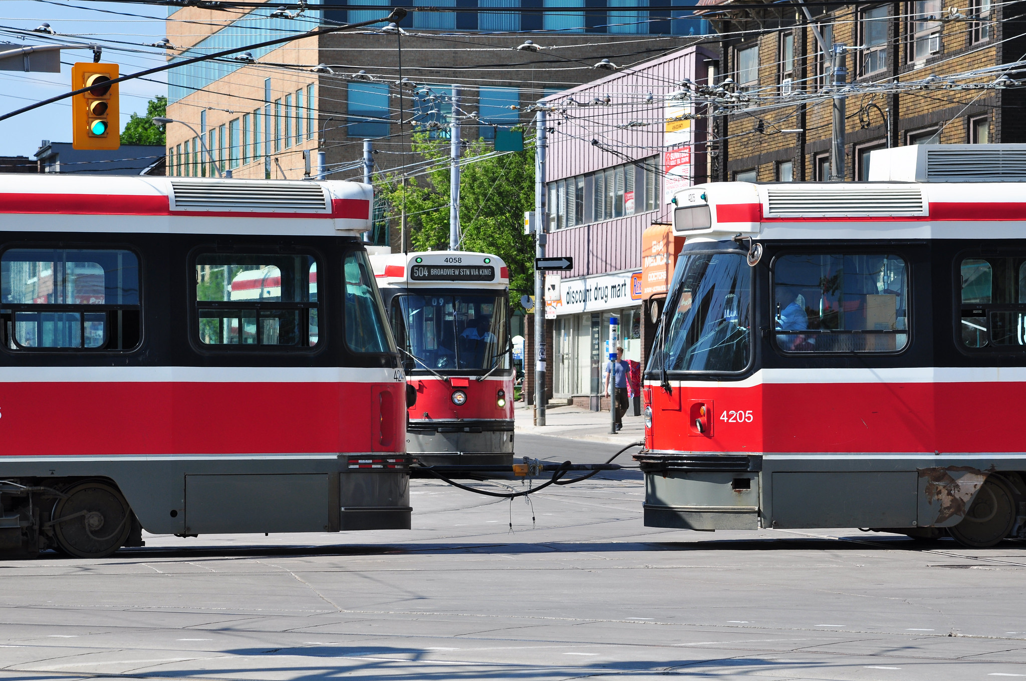 TTC Streetcar 4245 Towing 4205