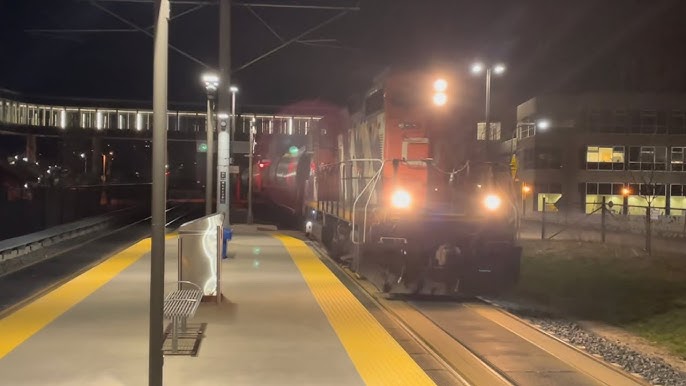 CN Freight Train at ION Station