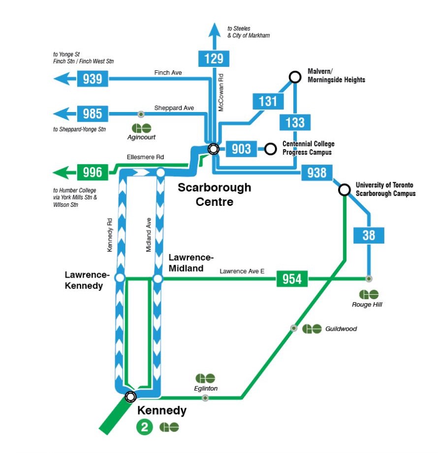 Kennedy Station Bus Platform Map