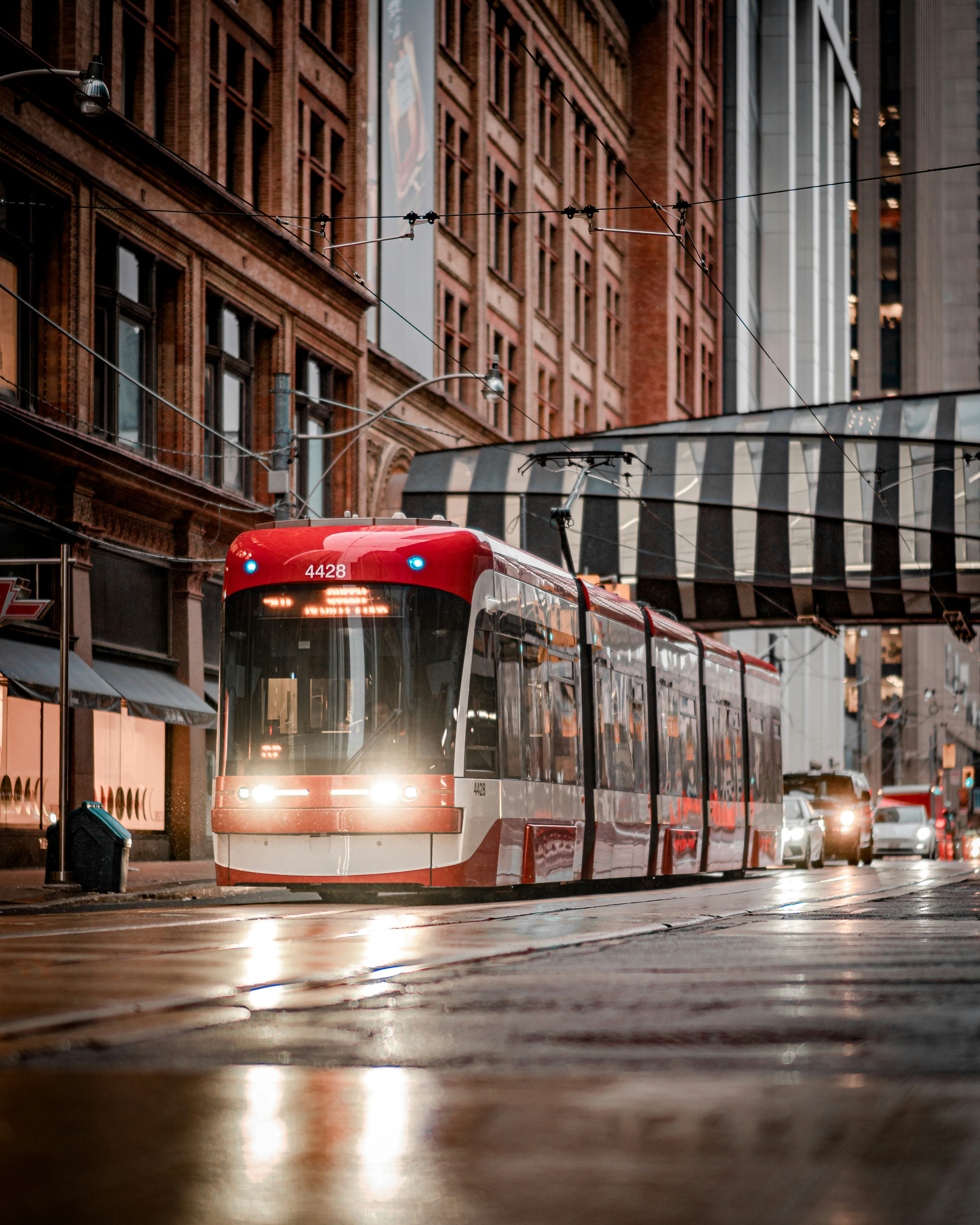 TTC Streetcar in Downtown Toronto